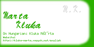 marta kluka business card